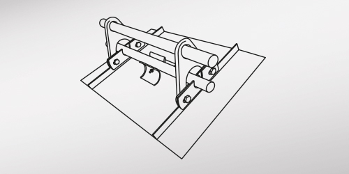 Double-tube-snow-retention-with-heightening-element